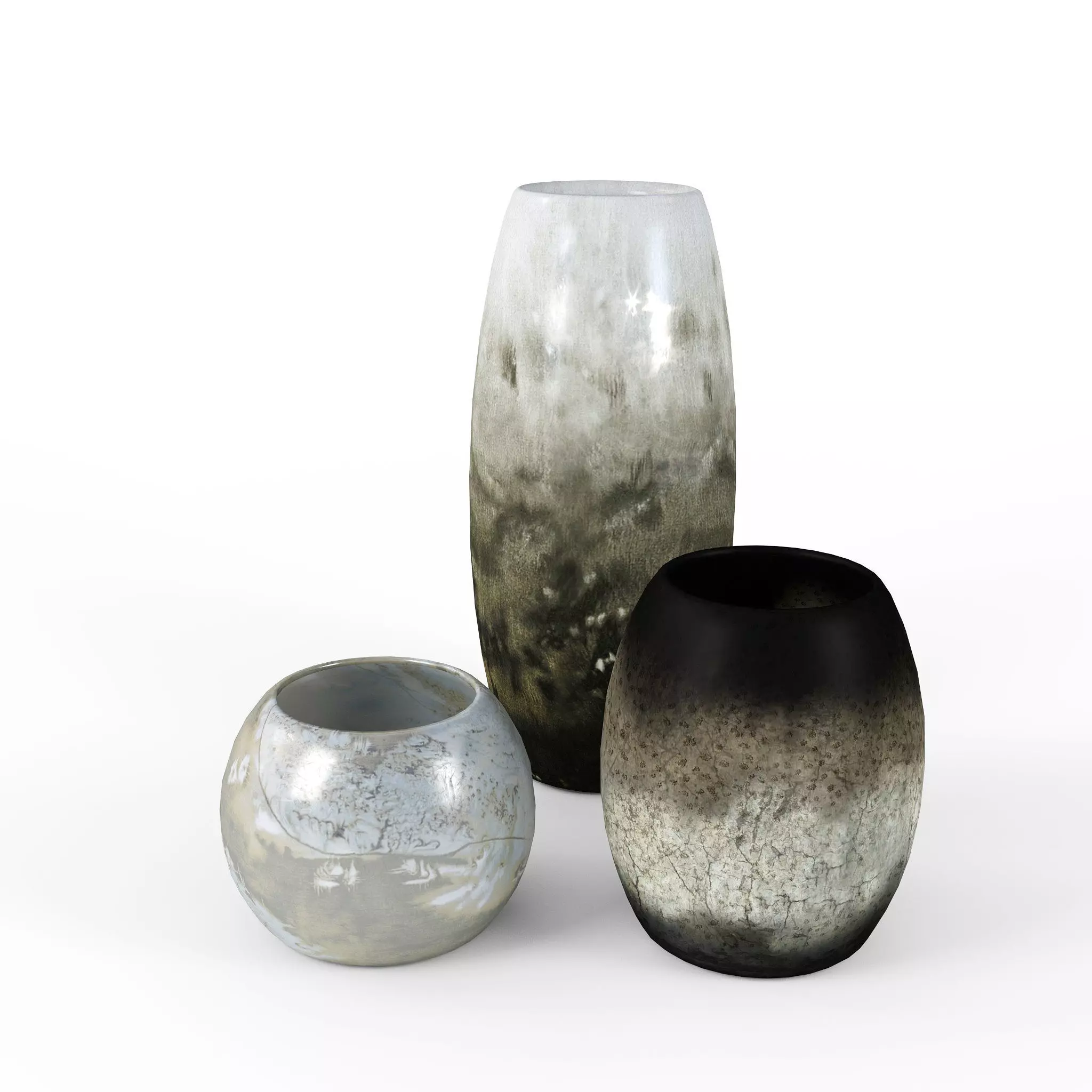 Modern Decor Vase Set 3D model_0