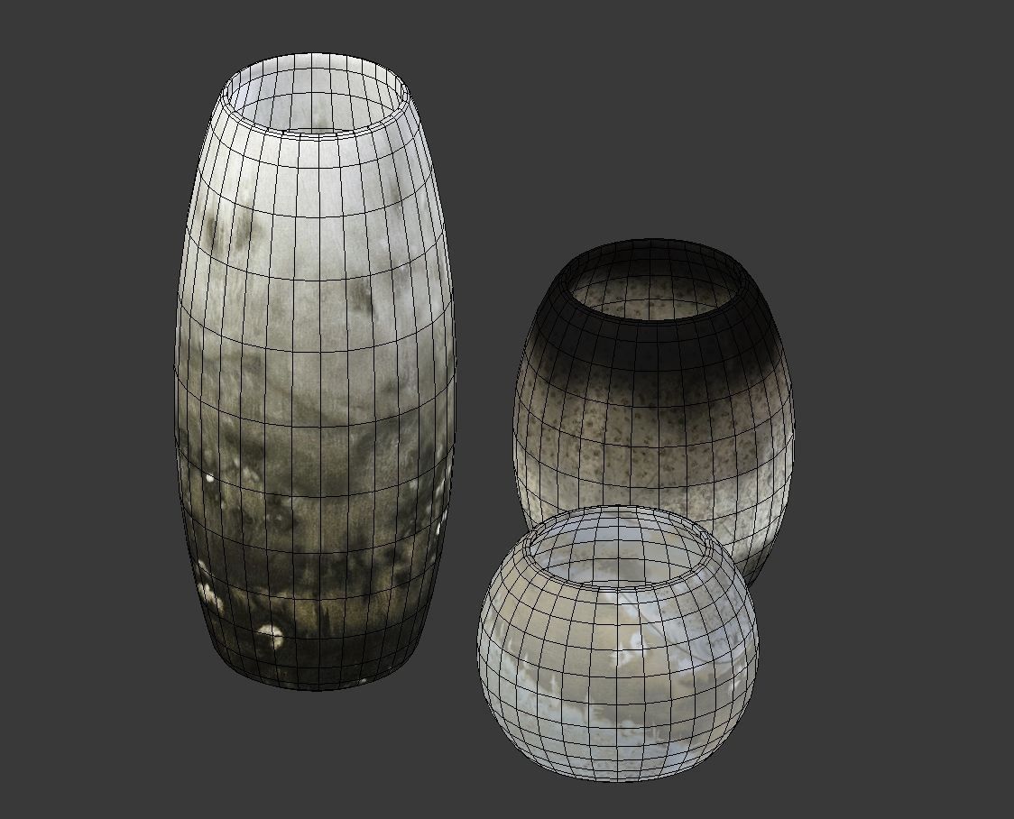 Modern Decor Vase Set 3D model_9