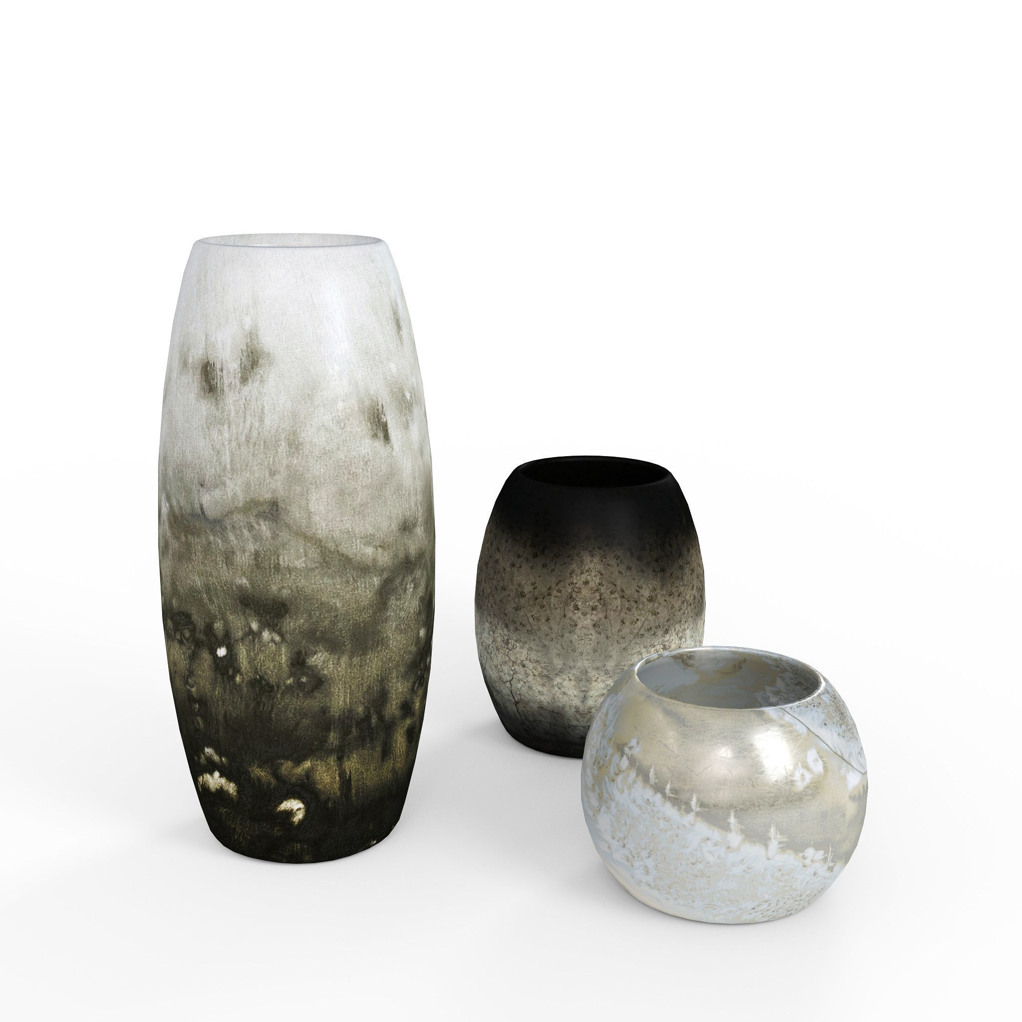 Modern Decor Vase Set 3D model_1