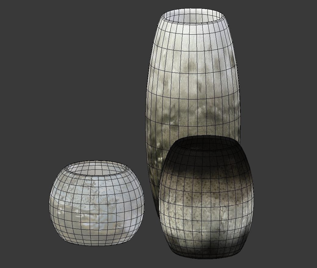 Modern Decor Vase Set 3D model_8