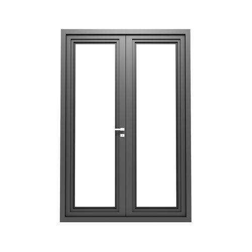 Modern Metal Glass Double Door 3D model