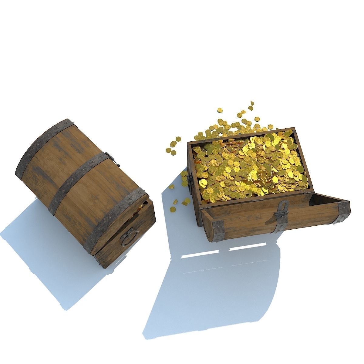 Chest Set 01 3D model_3