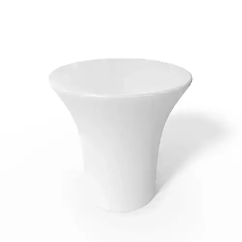Modern Round White Side Table 3D model