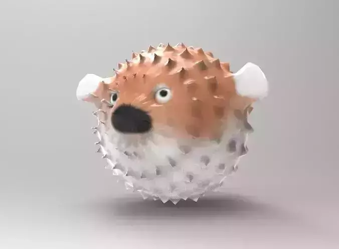 Blowfish hedgehog 3D print model