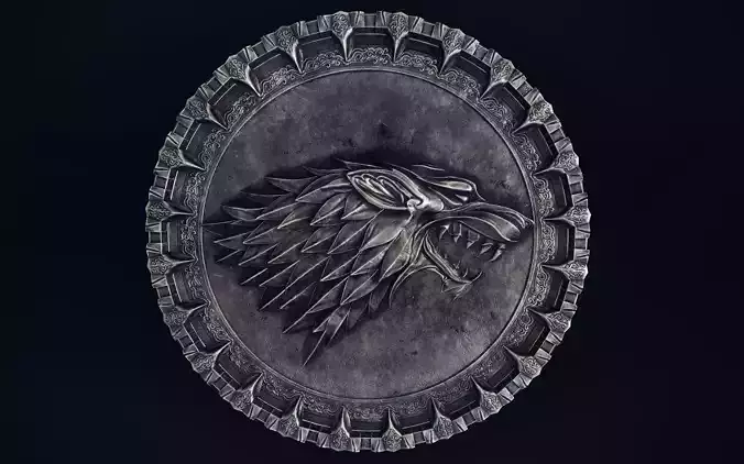 Stark medal with PBR textures Low-poly 3D model