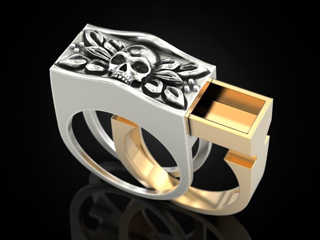 Secret Compartment ring 3D print model_4