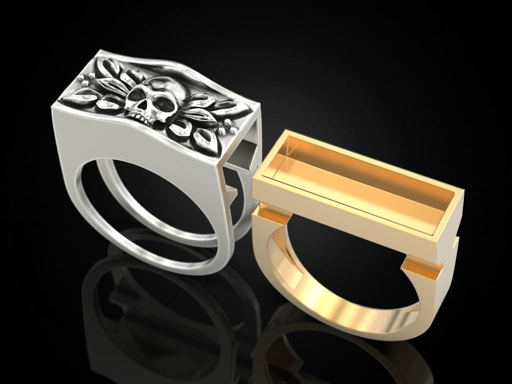 Secret Compartment ring 3D print model_5