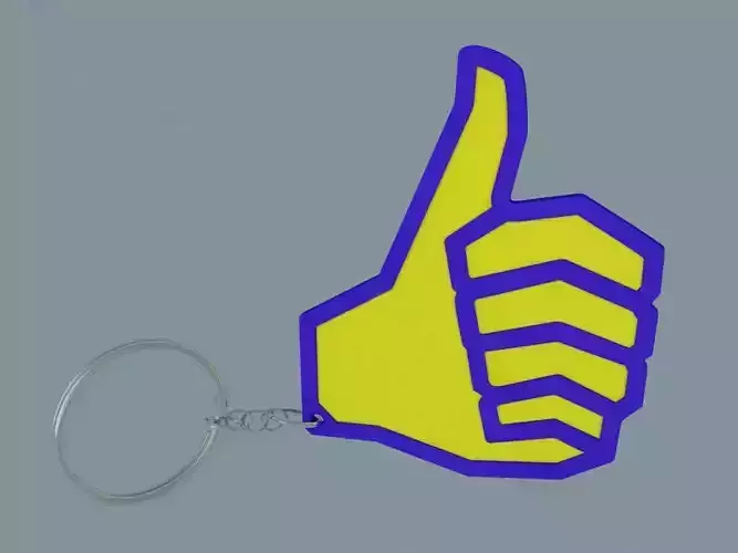 Thumbs Up Keychain 3D print model