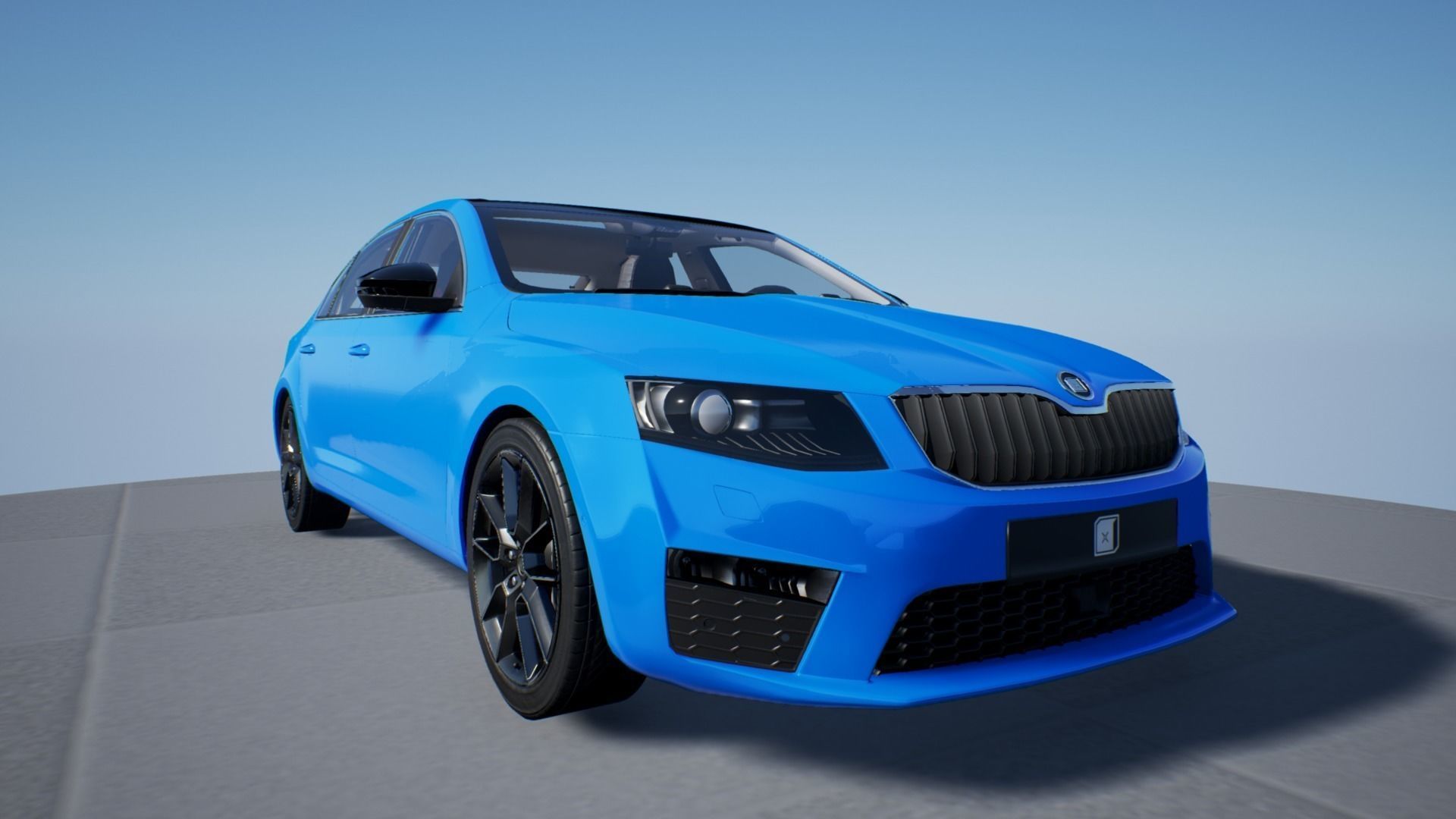 Skoda Octavia RS Game model with Texture Low-poly 3D model_2