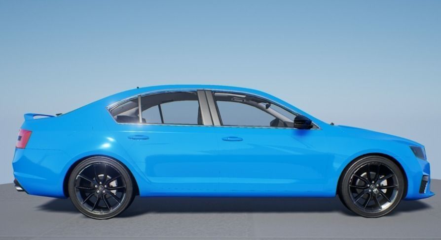 Skoda Octavia RS Game model with Substance Designer Low-poly 3D model_2