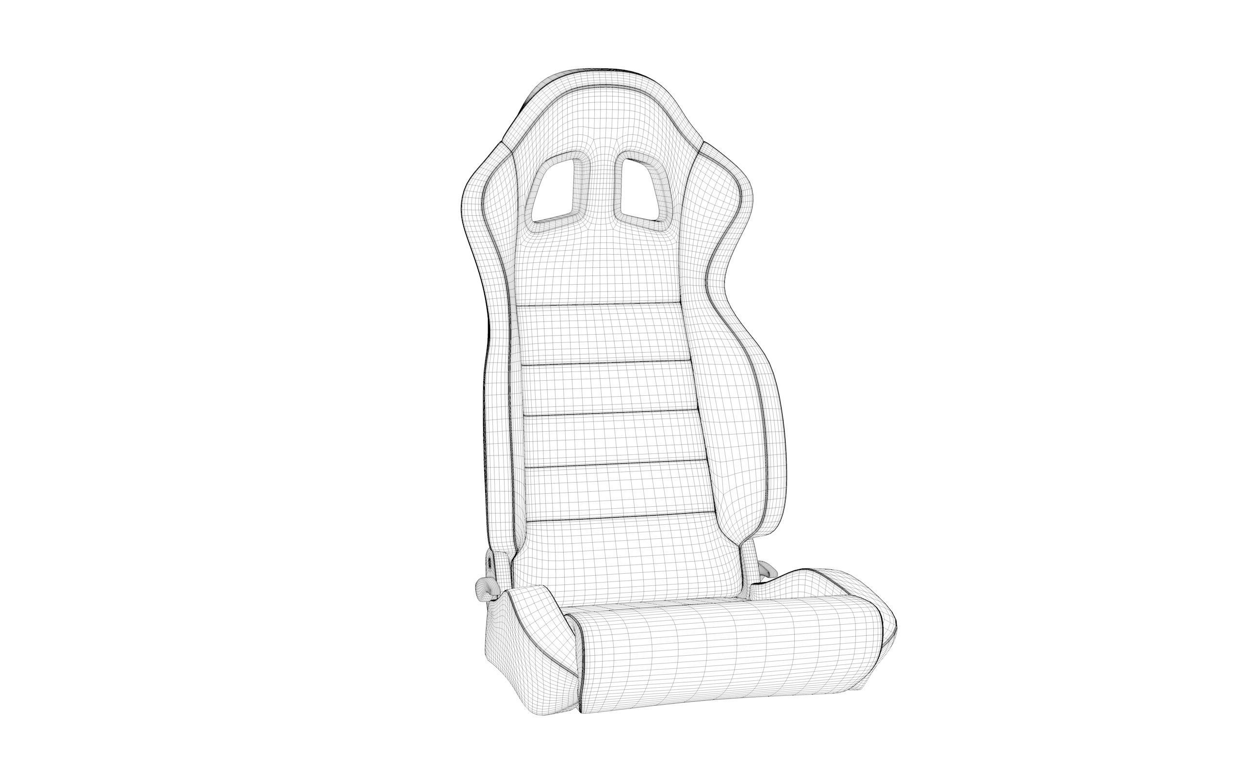 Car racing seat 3D model_7