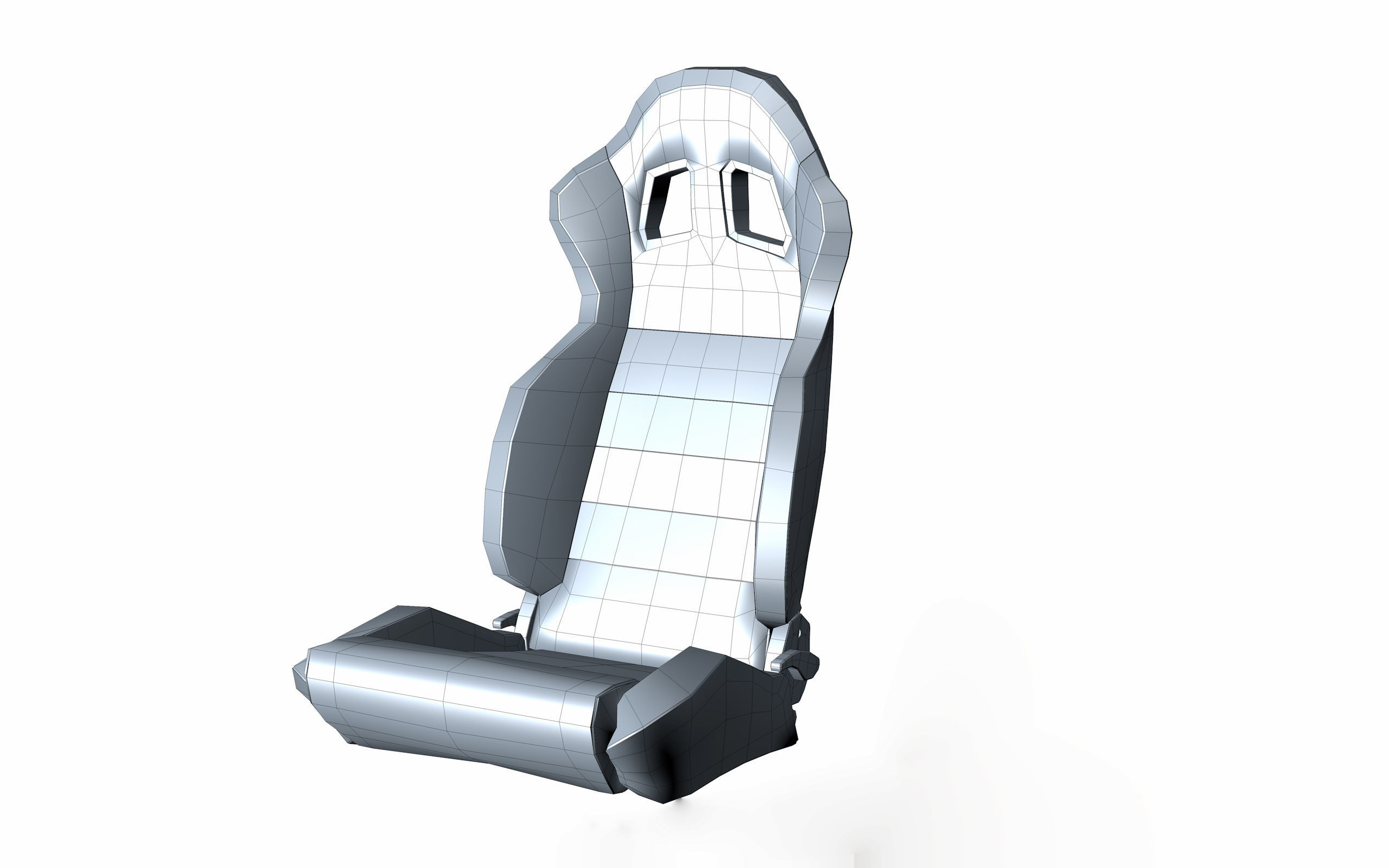 Car racing seat 3D model_9