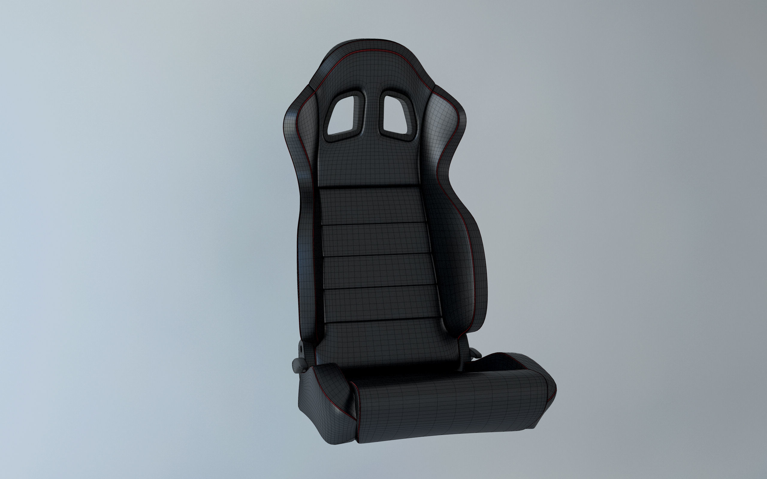 Car racing seat 3D model_3