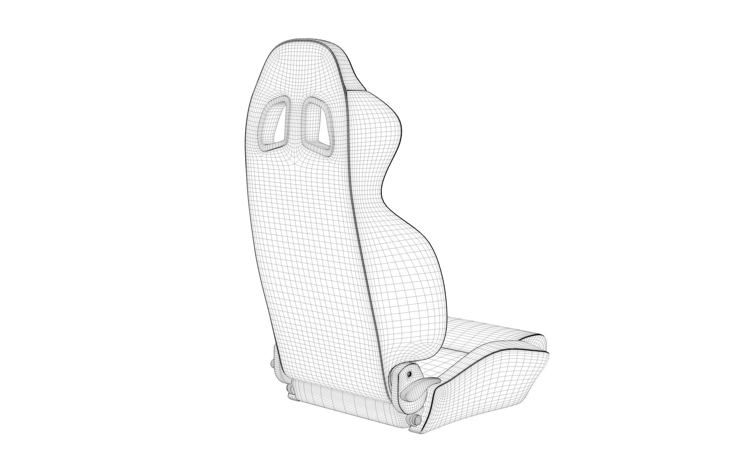 Car racing seat 3D model_8