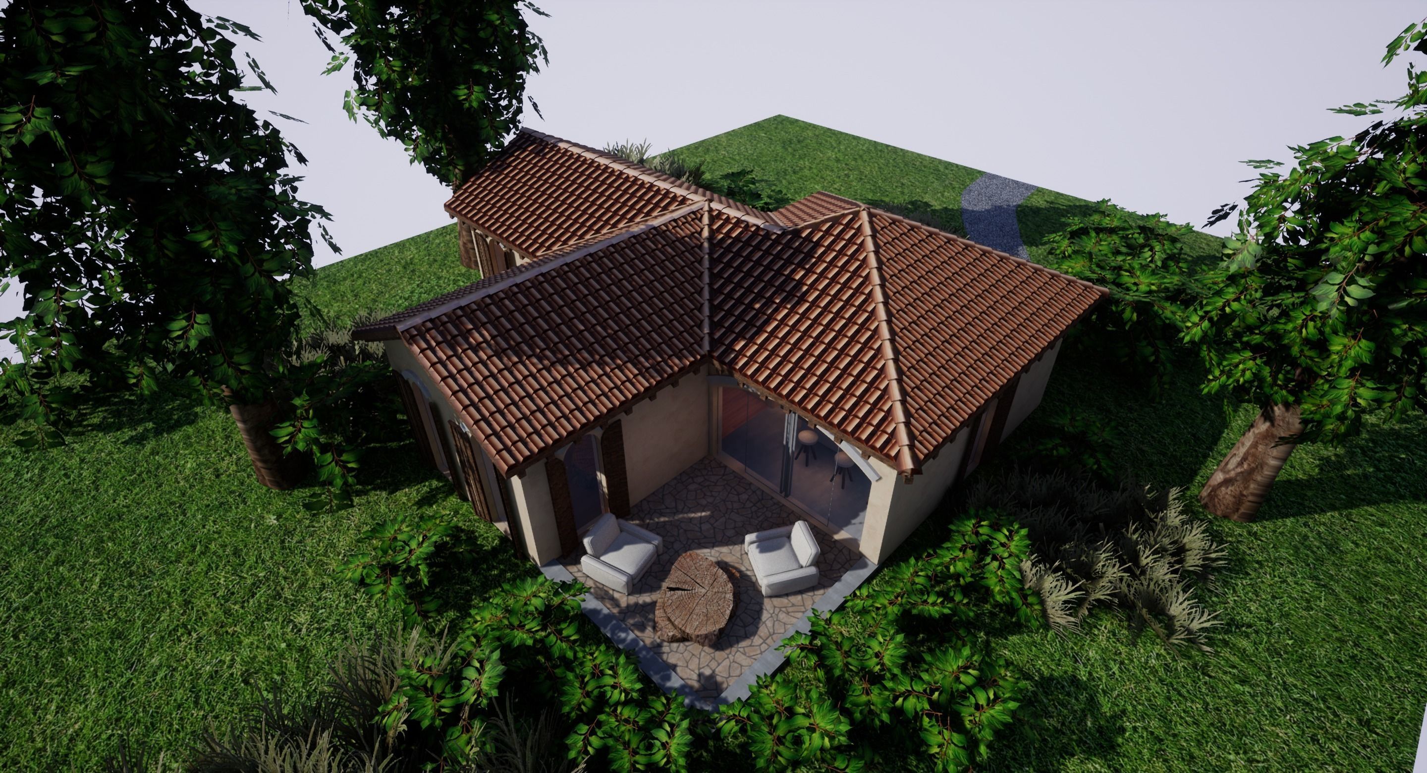 SHC Spanish Modern House 1 Low-poly 3D model_11