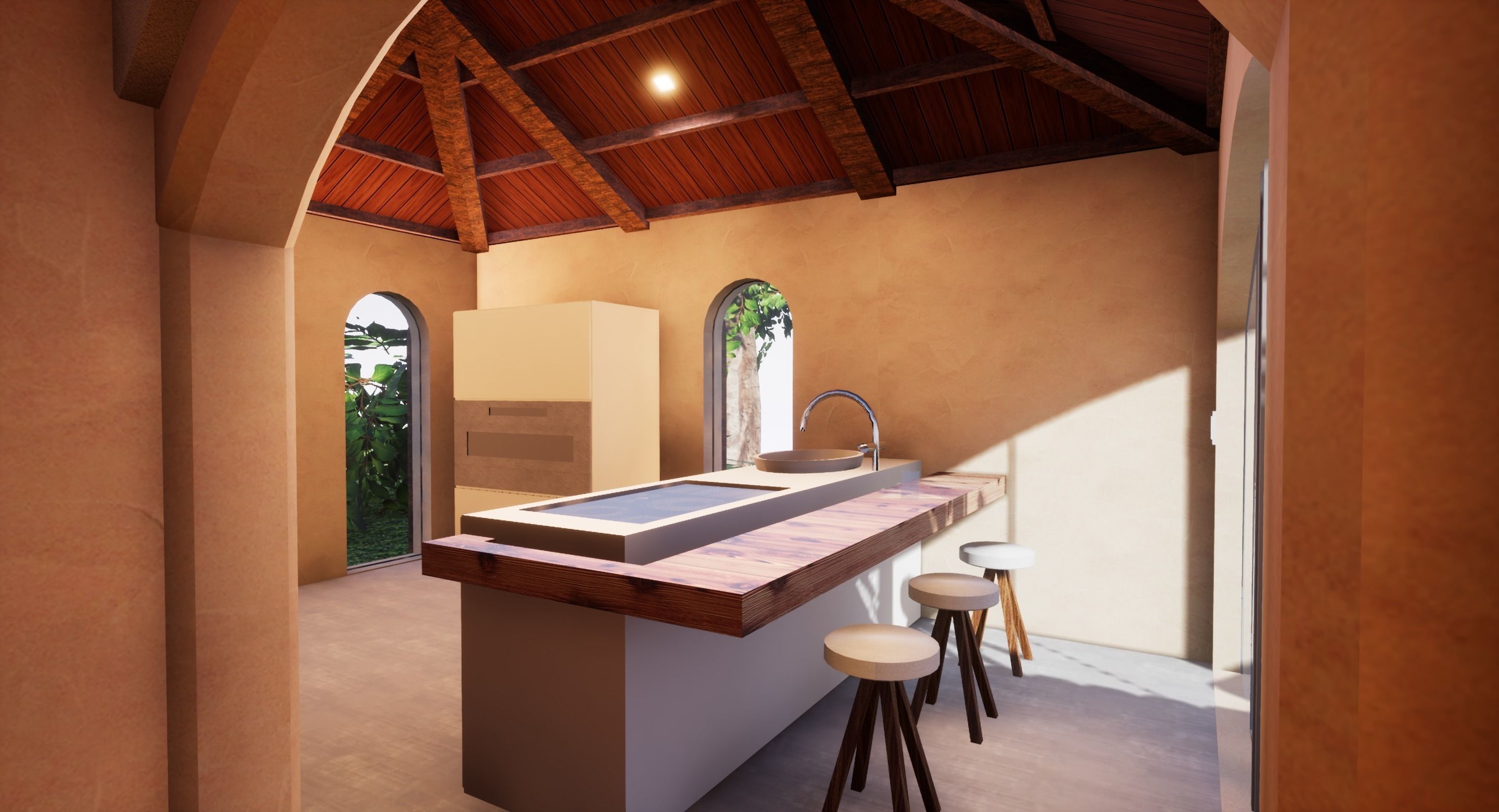 SHC Spanish Modern House 1 Low-poly 3D model_22