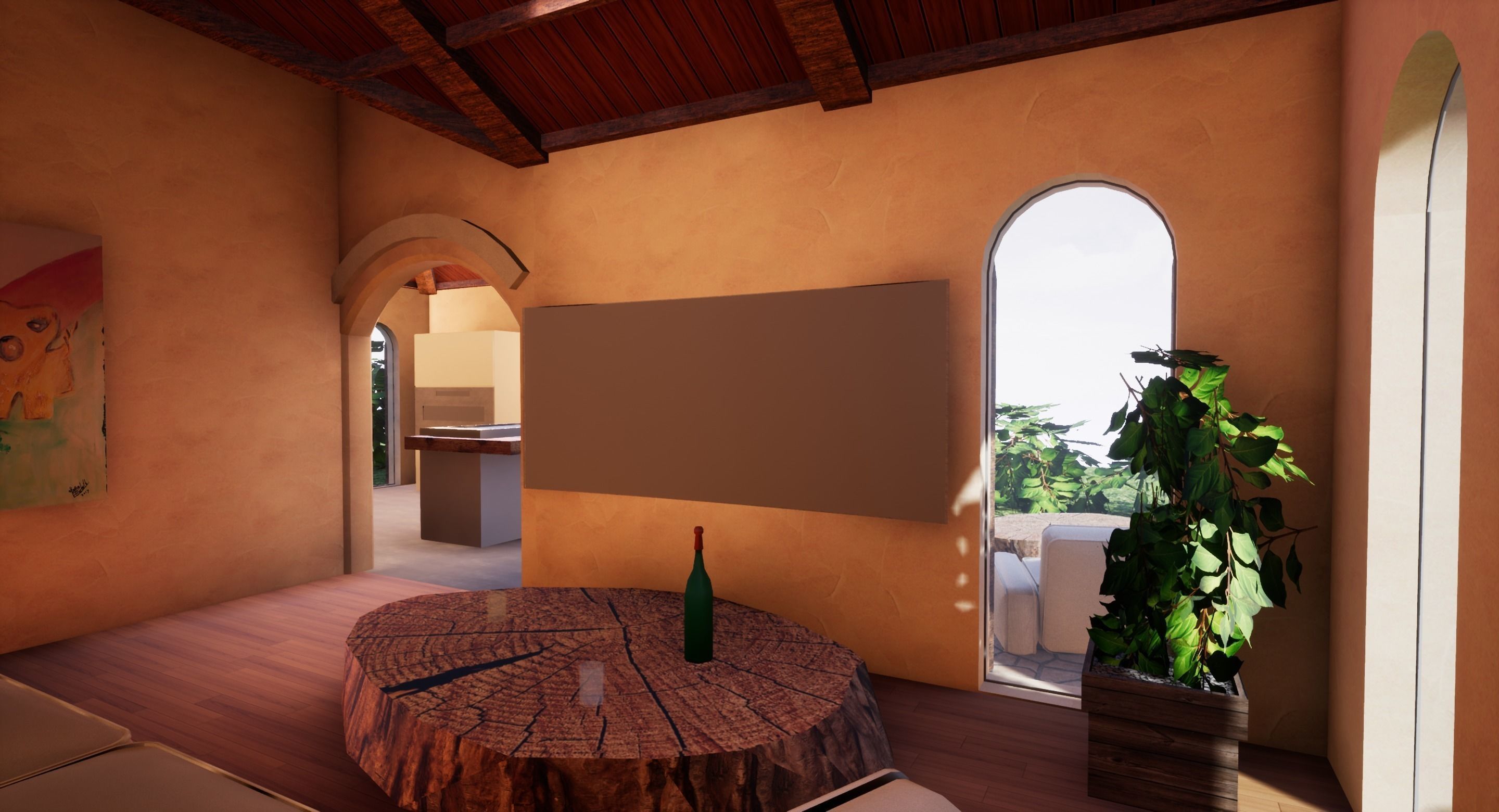 SHC Spanish Modern House 1 Low-poly 3D model_21