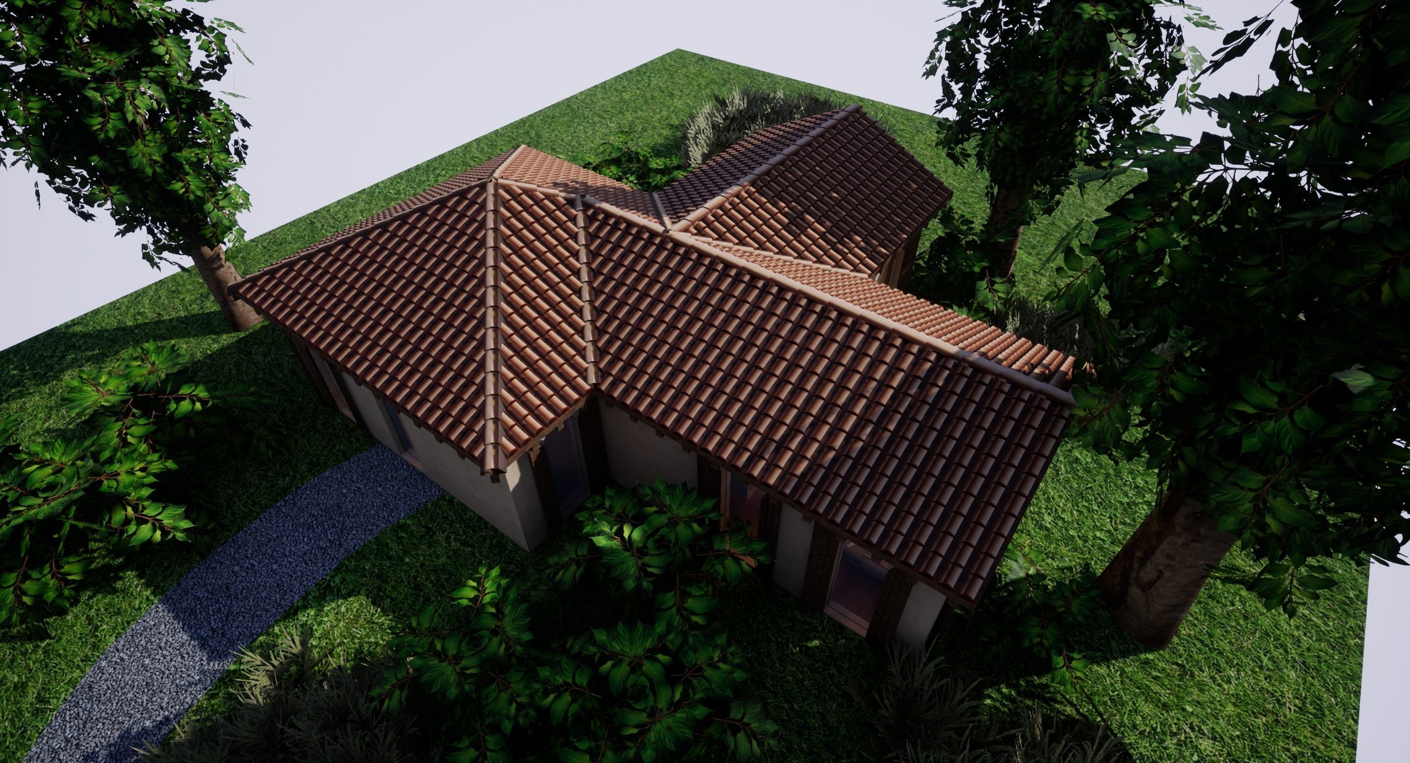 SHC Spanish Modern House 1 Low-poly 3D model_14