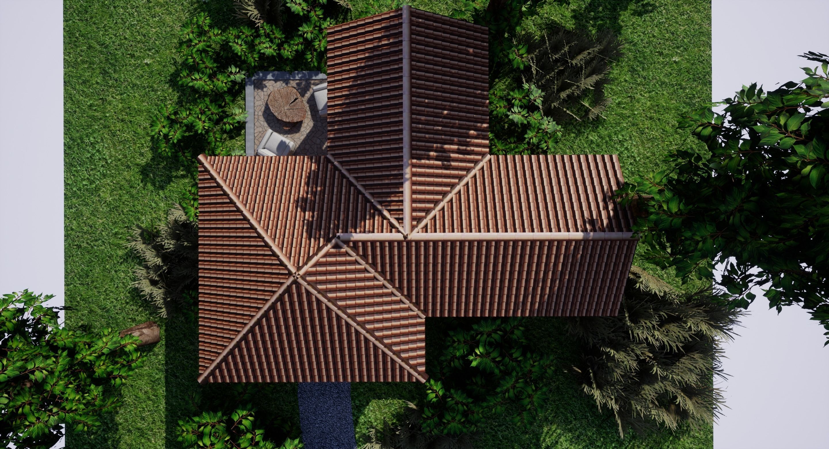 SHC Spanish Modern House 1 Low-poly 3D model_17