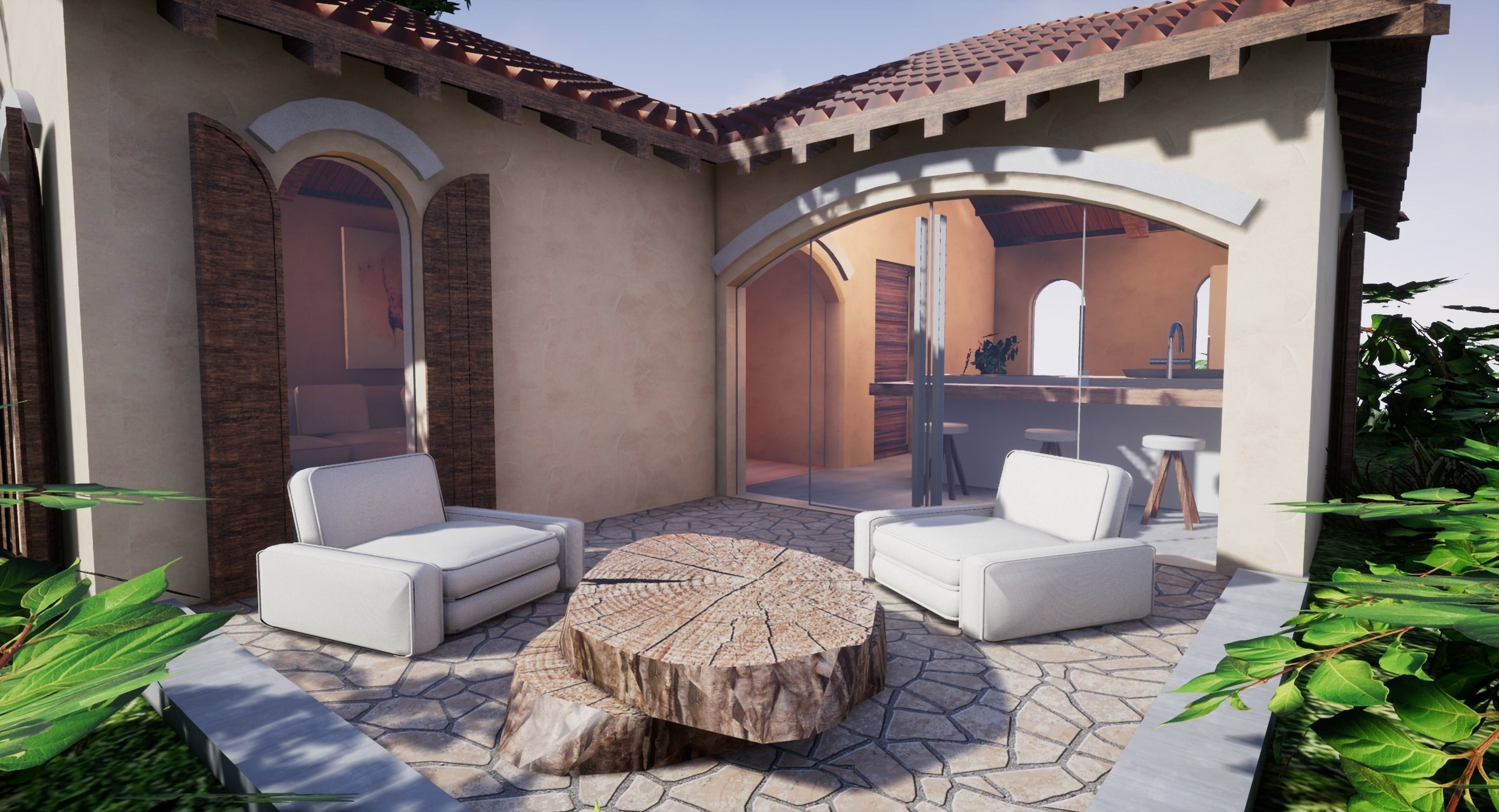 SHC Spanish Modern House 1 Low-poly 3D model_16