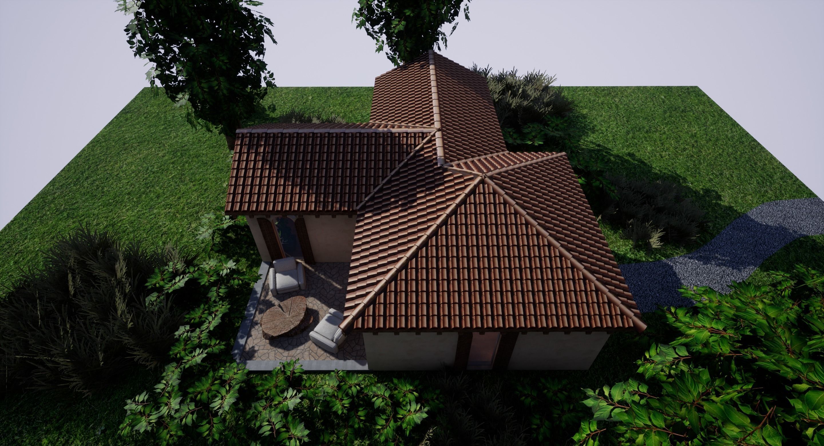 SHC Spanish Modern House 1 Low-poly 3D model_19