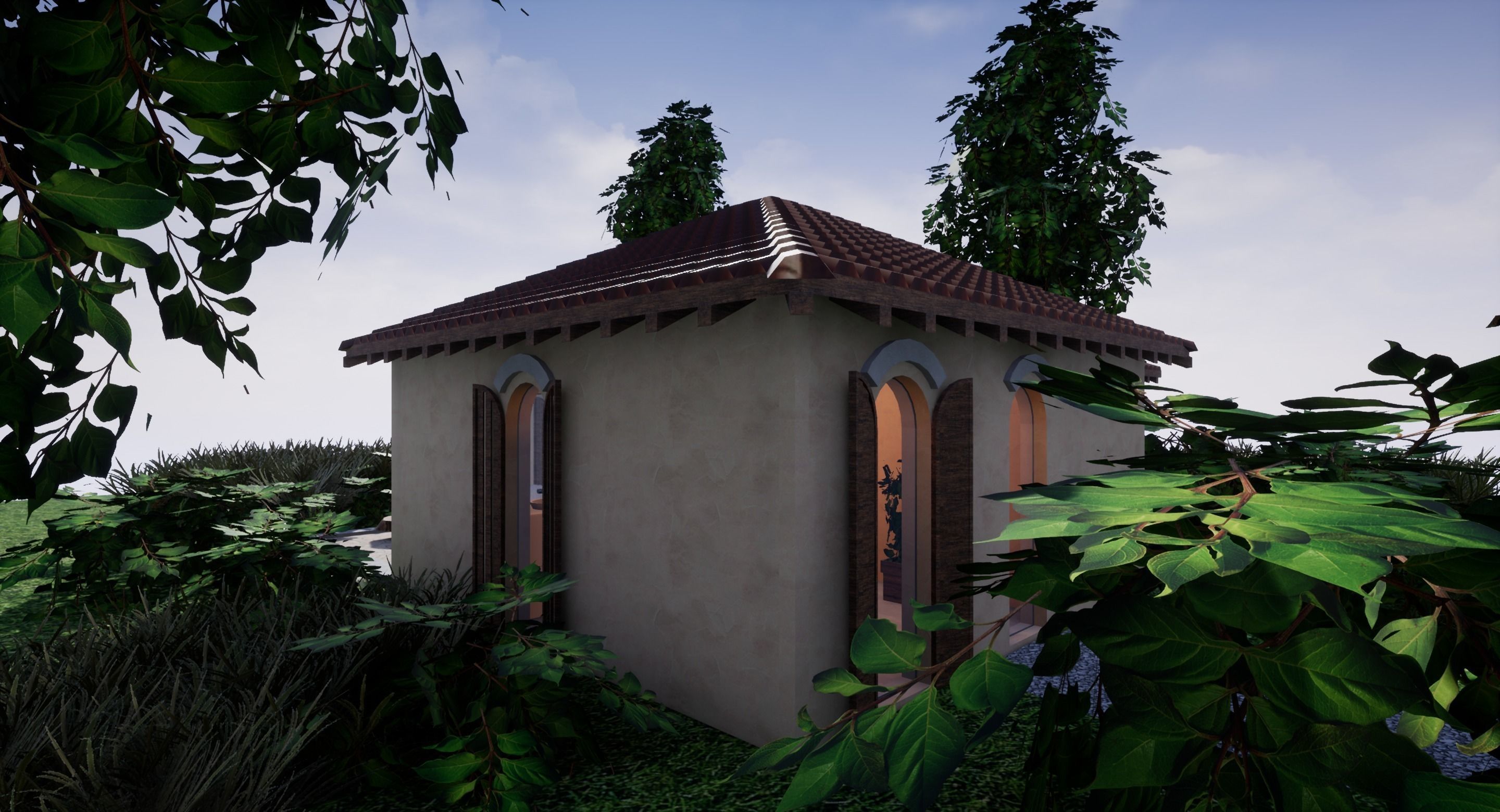 SHC Spanish Modern House 1 Low-poly 3D model_10