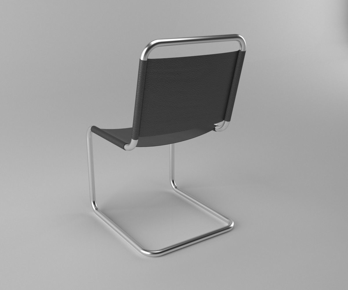 Chair modern Low-poly 3D model_1