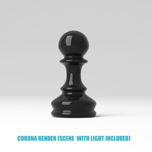 Chess Pawn Low-poly 3D model