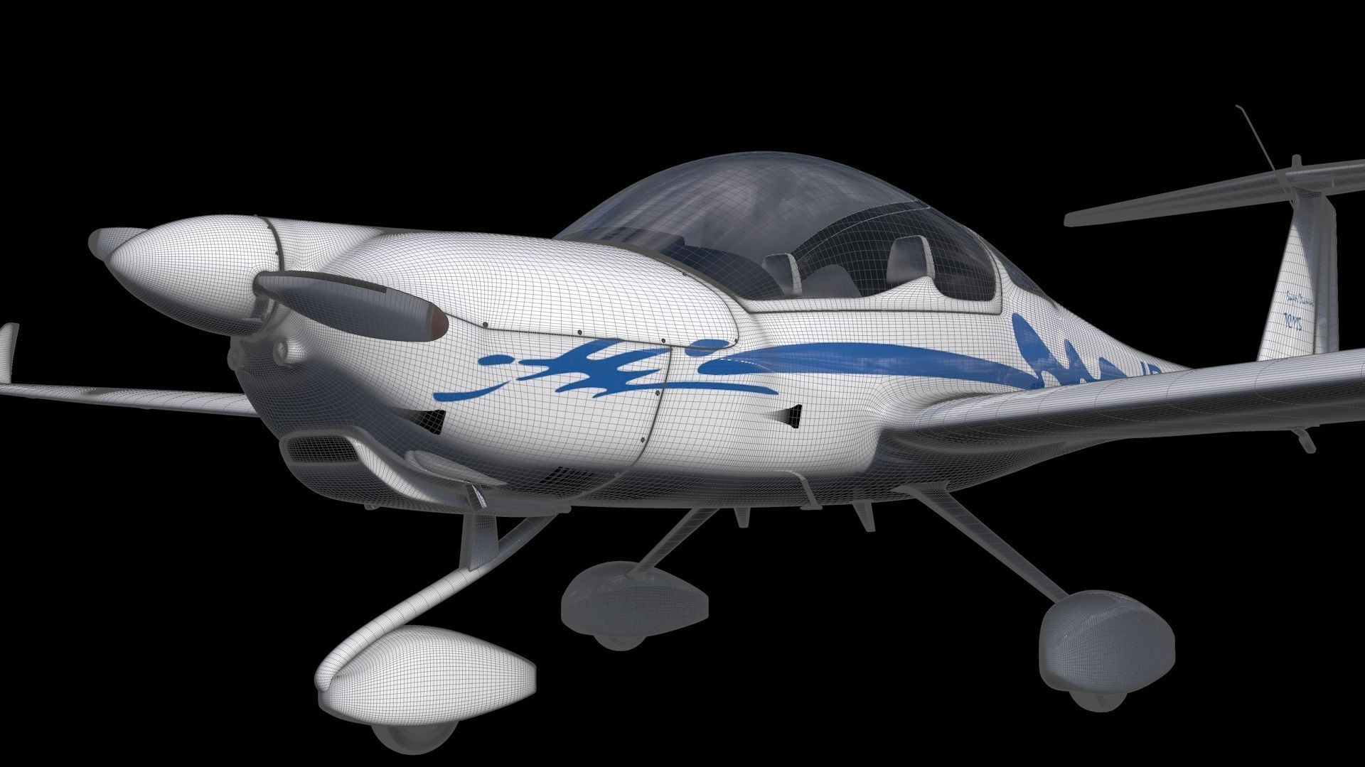 HK36 TC115 Diamond Airplane 3D model_9