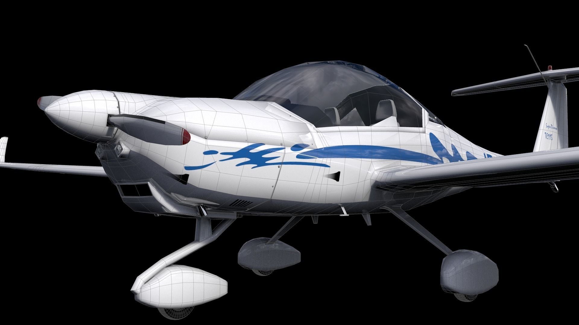 HK36 TC115 Diamond Airplane 3D model_8