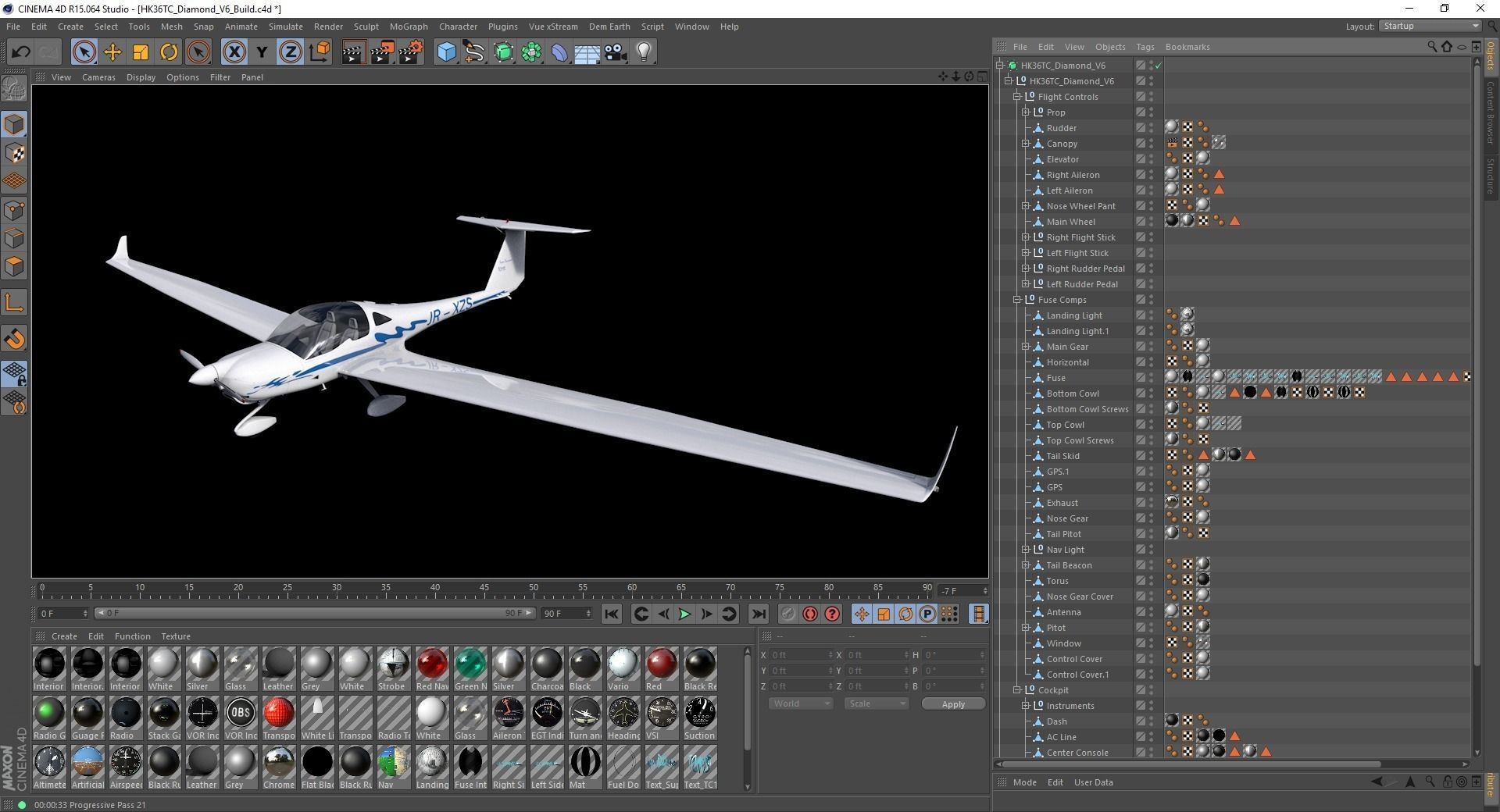 HK36 TC115 Diamond Airplane 3D model_14