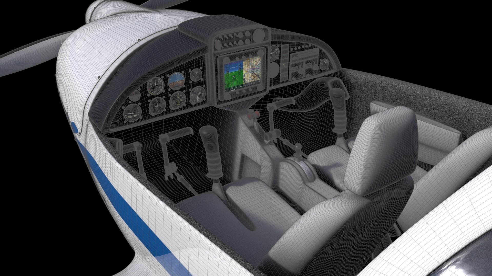 HK36 TC115 Diamond Airplane 3D model_11