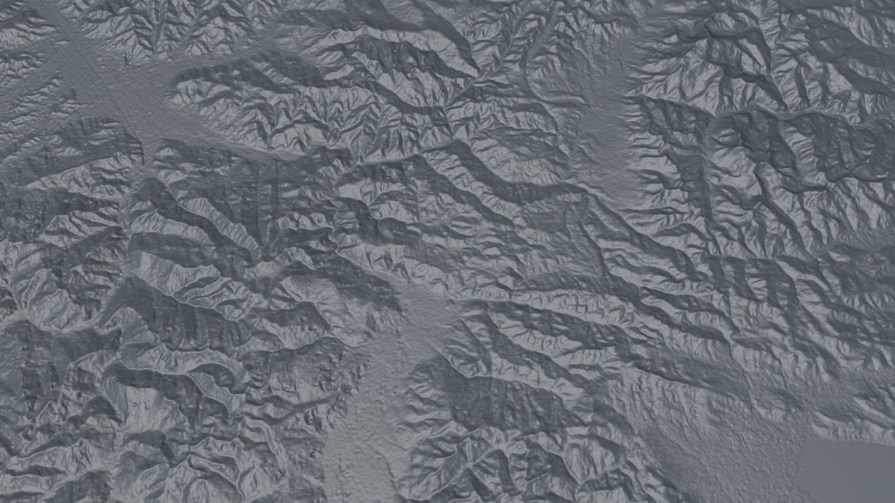 Himalaya Mountains Mount Everest Area Untextured 3D model_5