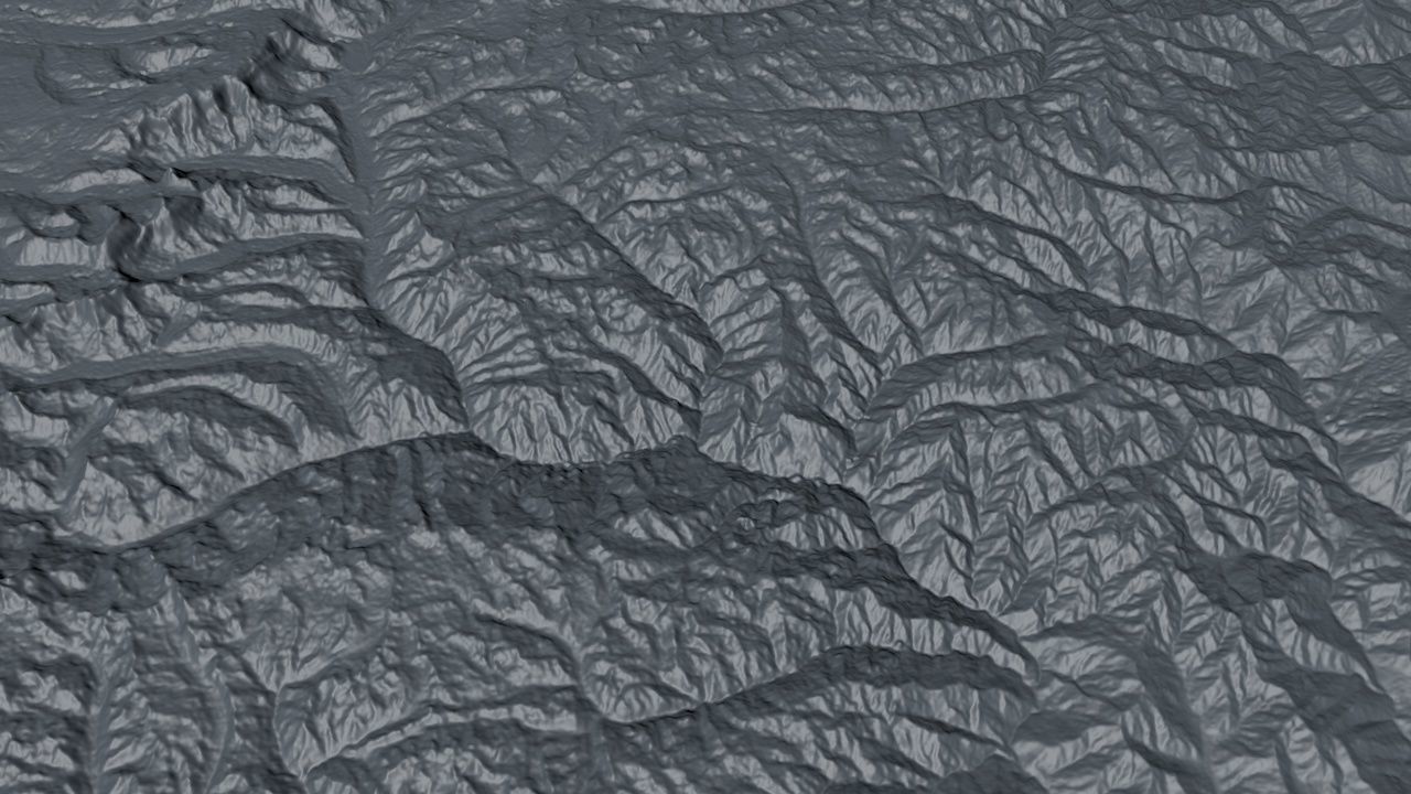 Himalaya Mountains Mount Everest Area Untextured 3D model_2