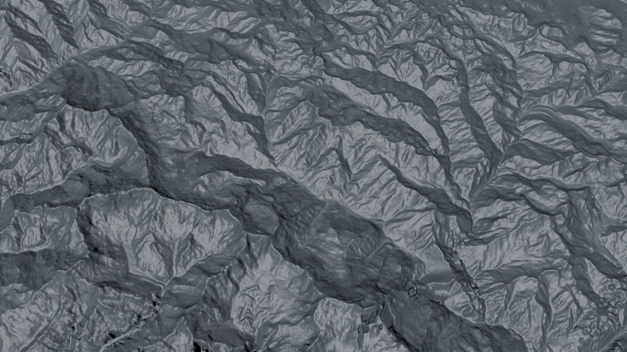 Himalaya Mountains Mount Everest Area Untextured 3D model_6