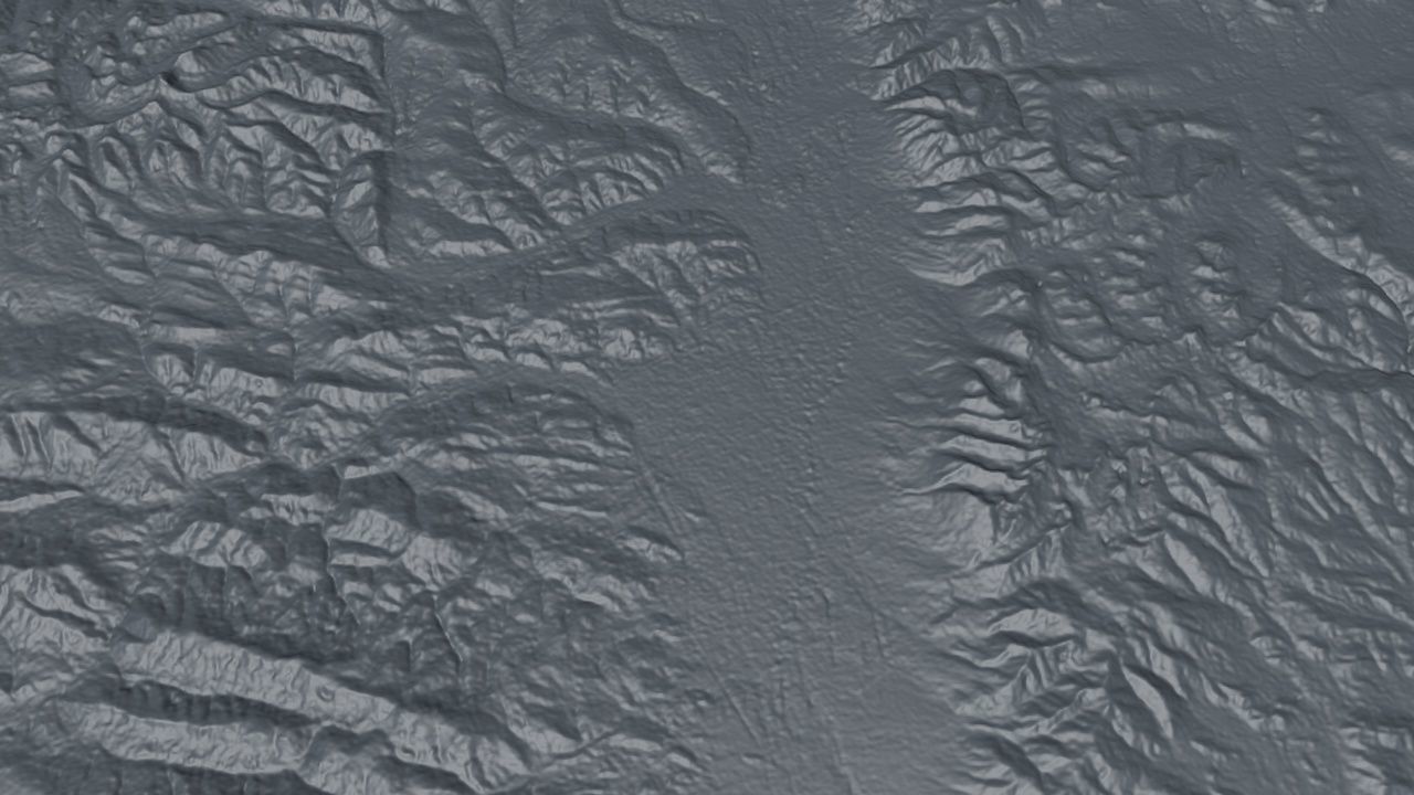 Himalaya Mountains Mount Everest Area Untextured 3D model_4