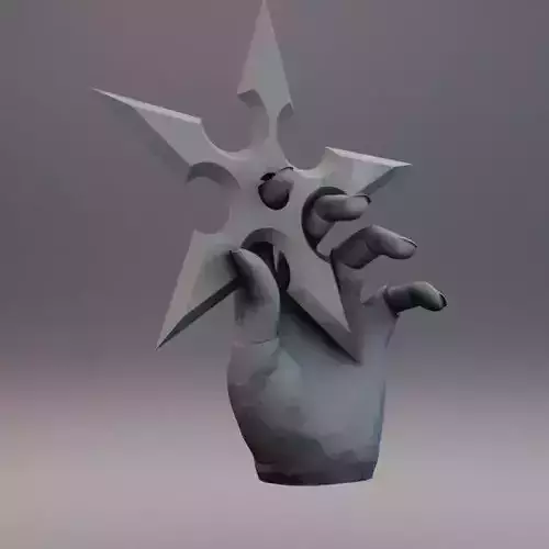 Snap on Hands for Sexy Anime Ninja Free 3D print model