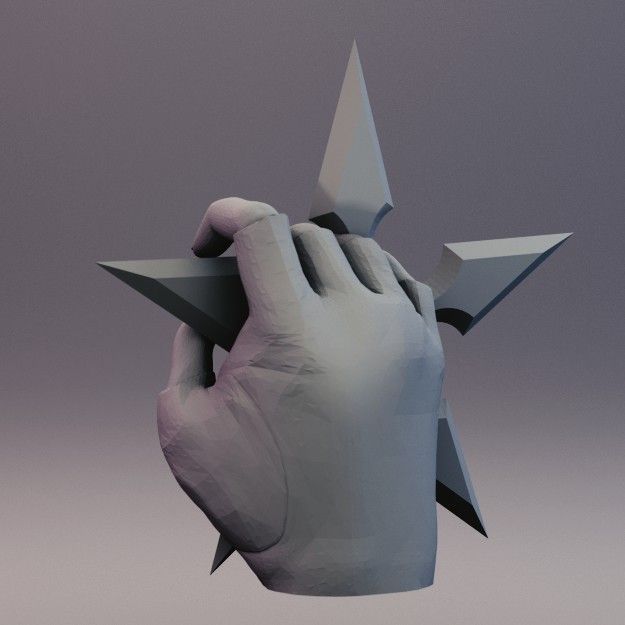 Snap on Hands for Sexy Anime Ninja Free 3D print model_3