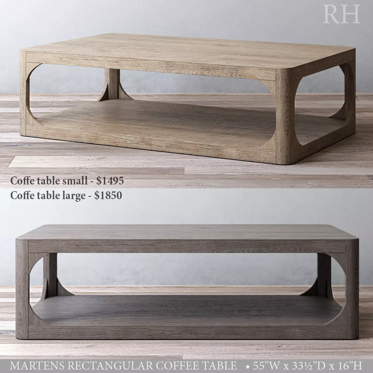 RH MARTENS RECTANGULAR COFFEE TABLE 3D model_0