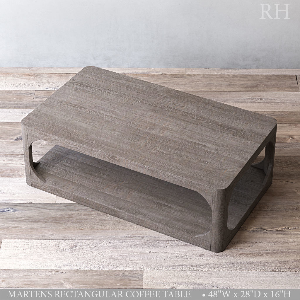 RH MARTENS RECTANGULAR COFFEE TABLE 3D model_2