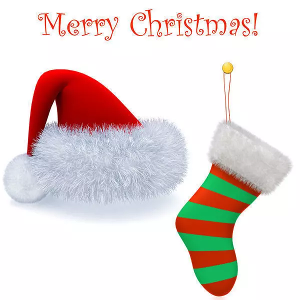 Christmas hat and sox 3D model_0