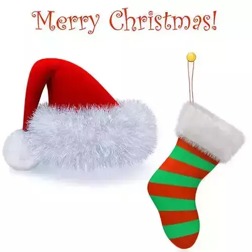 Christmas hat and sox 3D model