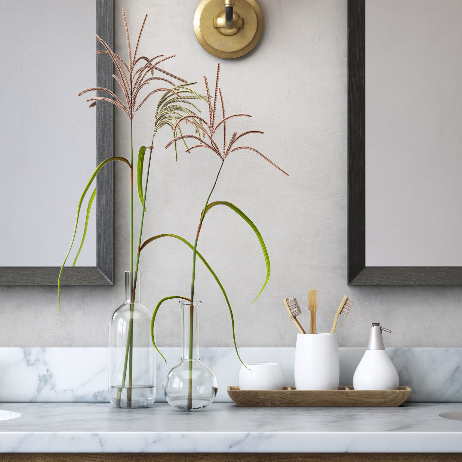 RH MERCANTILE DOUBLE VANITY SINK 3D model_3