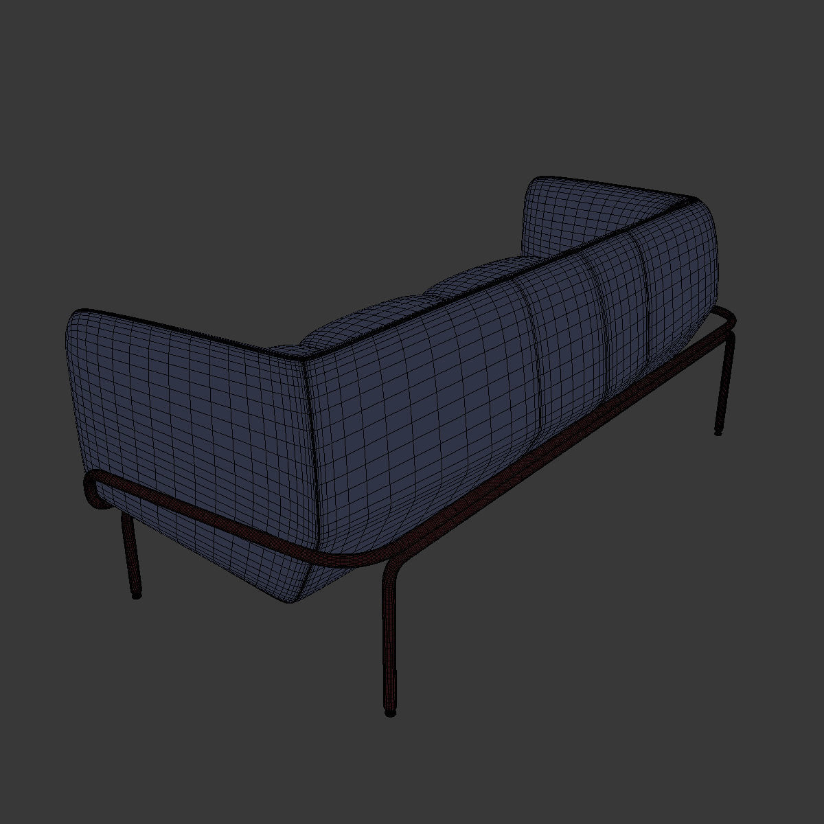 Chandigarh Sofa by moroso Low-poly 3D model_8
