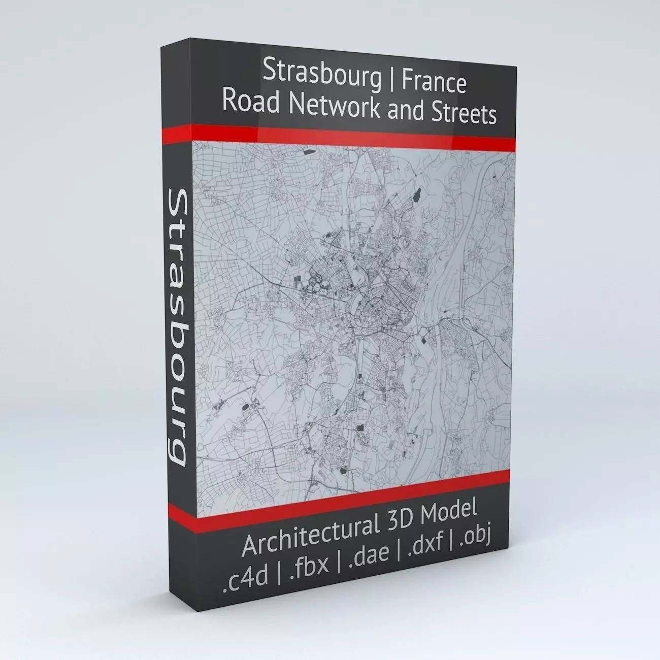 Strasbourg Road Network and Streets 3D model_0