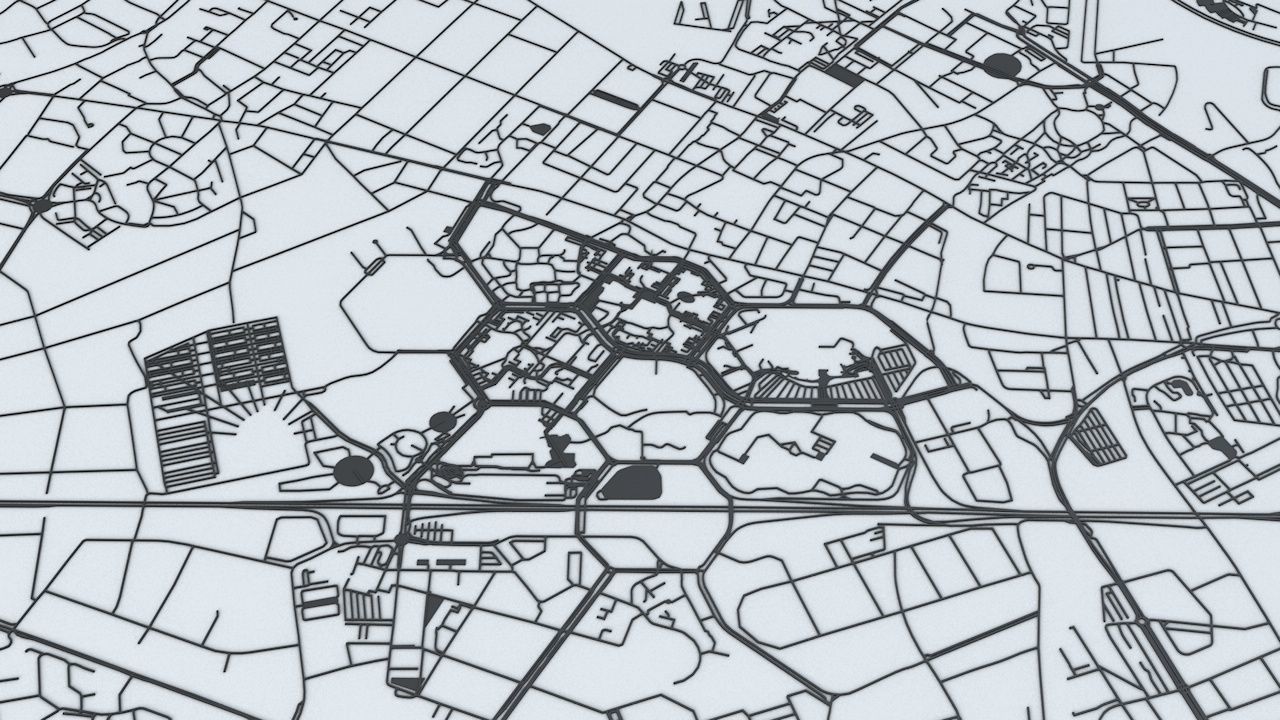 Strasbourg Road Network and Streets 3D model_6