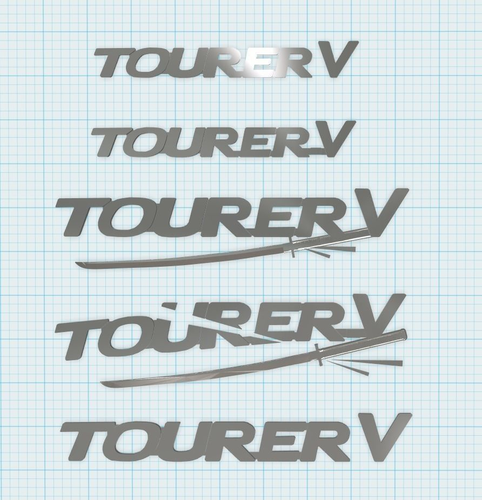 Tourer V label 3D print model