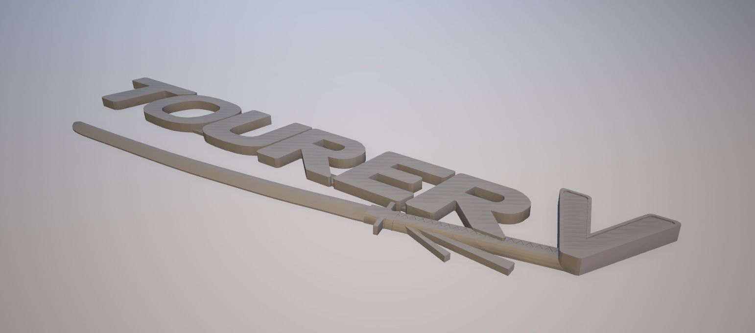 Tourer V label 3D print model_5