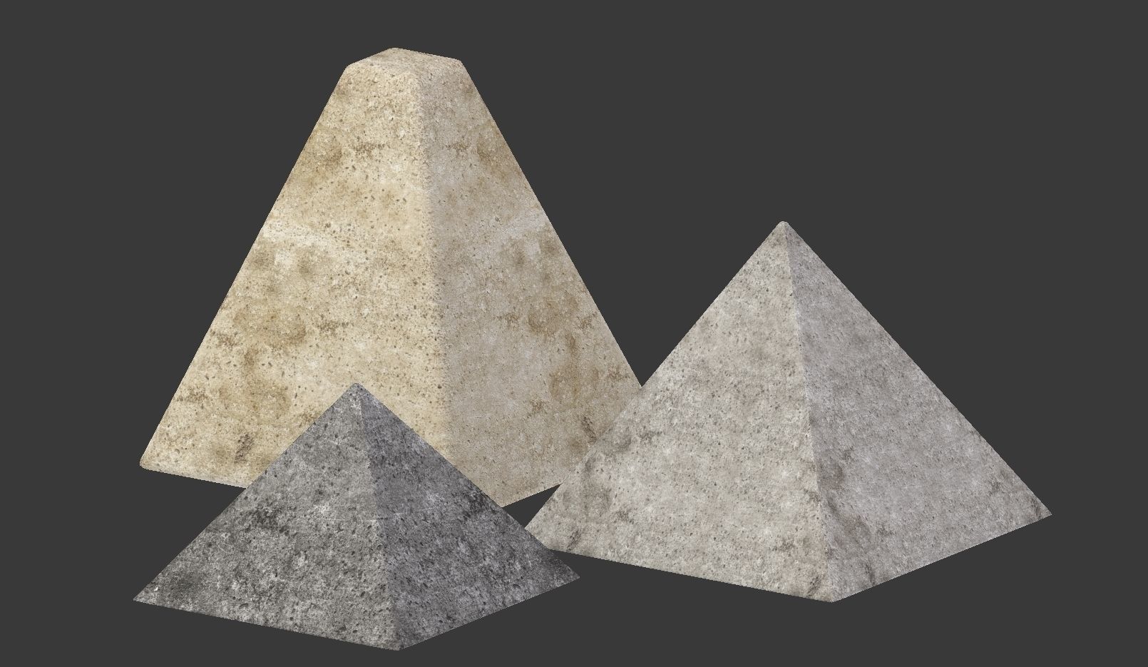Miniature Pyramid Decoration Low-poly 3D model_5