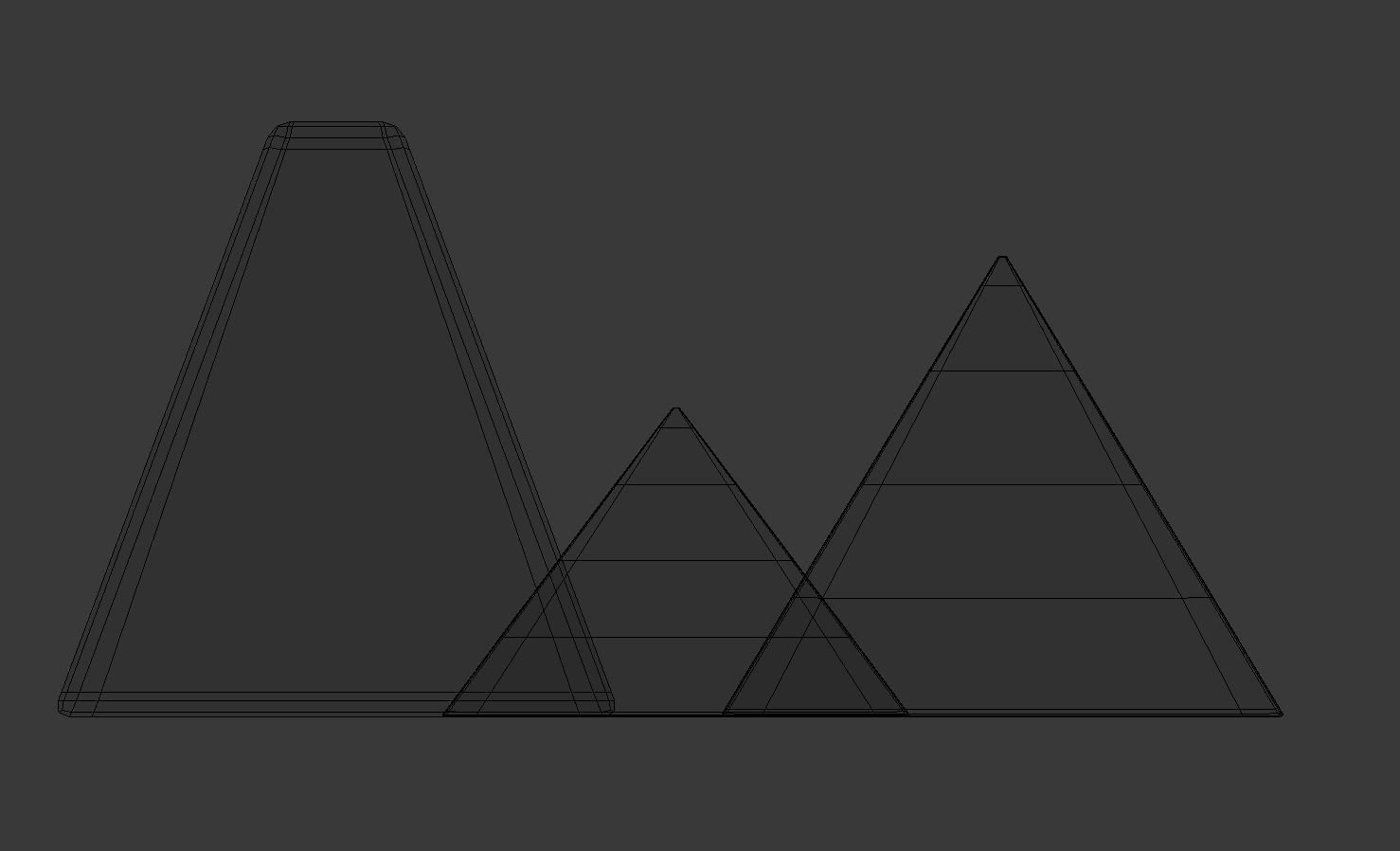 Miniature Pyramid Decoration Low-poly 3D model_9